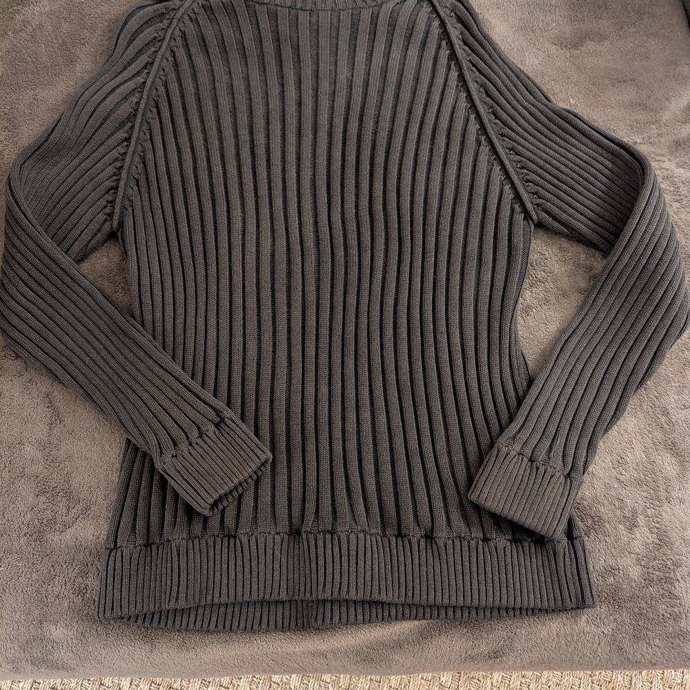 NWT Levi's 💯 Cotton Charcoal Ribbed Crew Neck Sweater Size XL - Picture 2 of 9